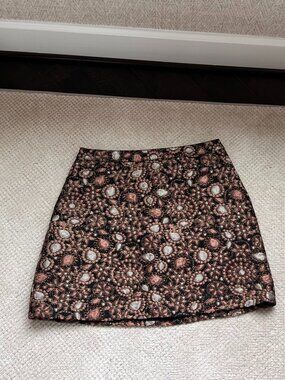 Alice + Olivia Black and Rose Gold Mini Skirt, Size 8, worn once, like new, GORG